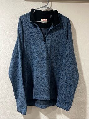 Wrangler Men's Blue Quarter-Zip Pullover